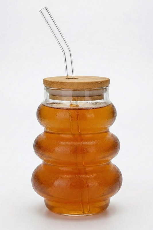 Carino Verona Bambu Kapak Pipetli Bardak