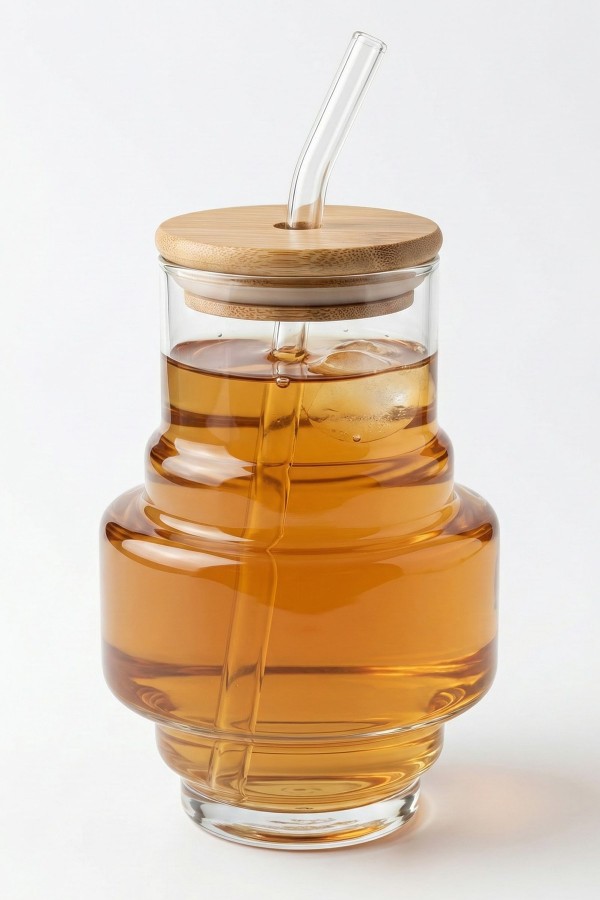 Carino Roma Bambu Kapak Pipetli Bardak