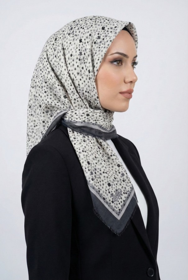 Desenli Flamlı Eşarp 6505-6
