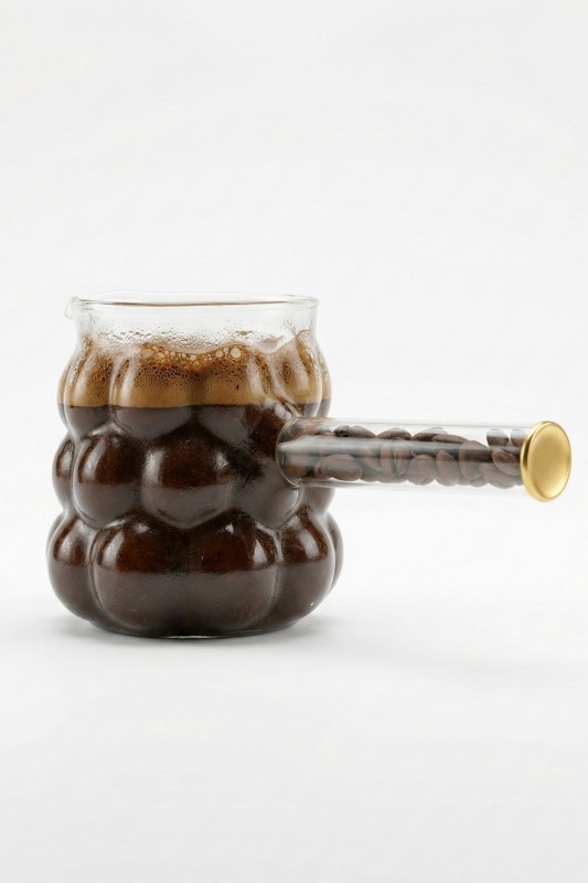 İnter Life Kulplu Cam Cezve