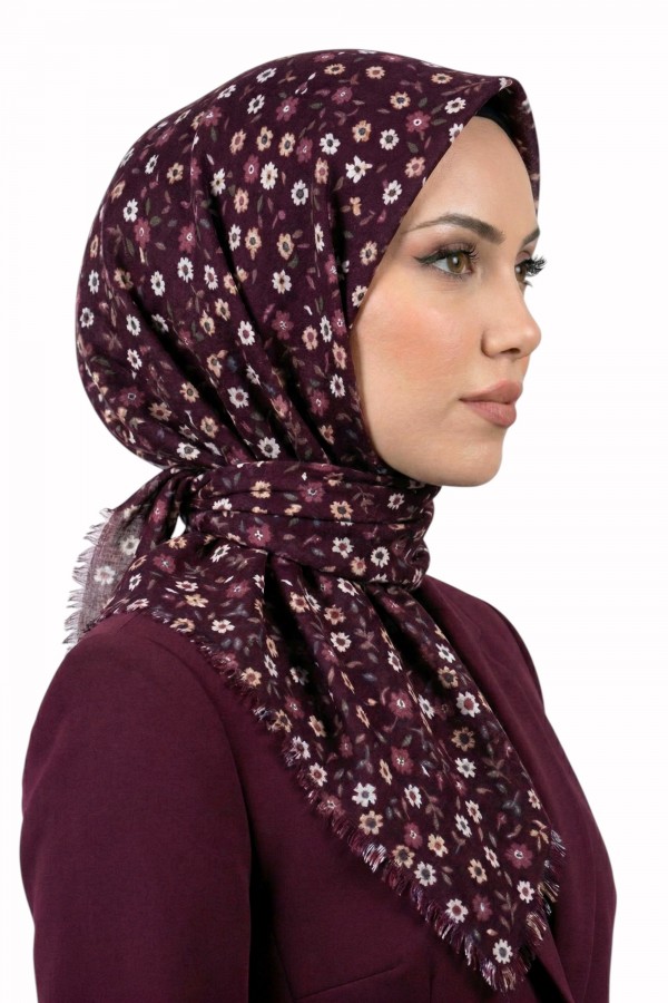 Desenli Flamlı Eşarp  6502-5