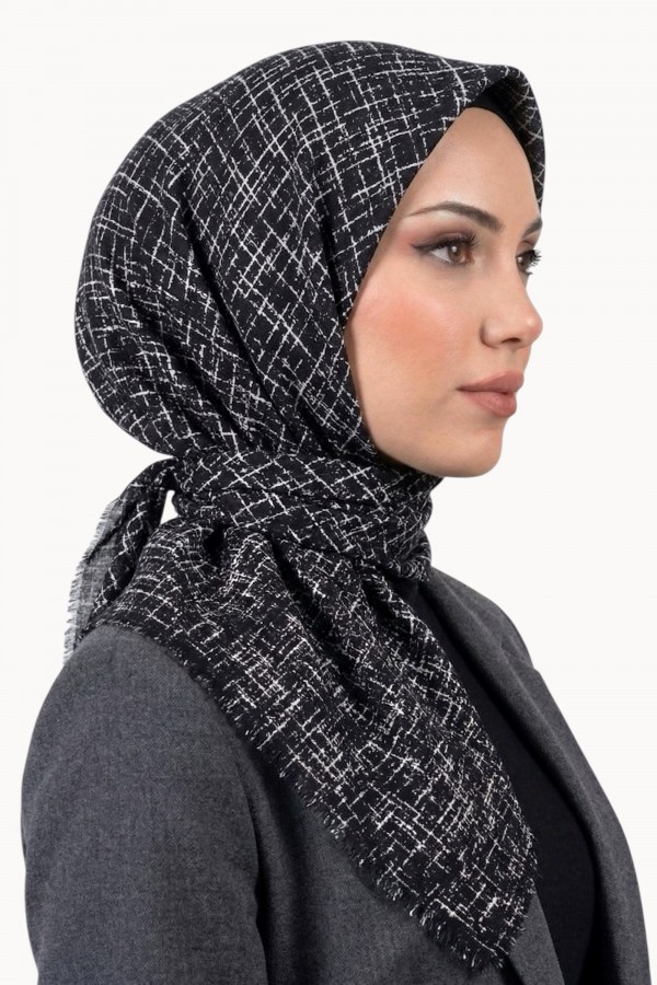 Desenli Flamlı Eşarp 6503-7