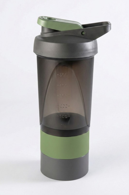 Herevin Üç Hazneli 500ml Shaker Suluk Yeşil