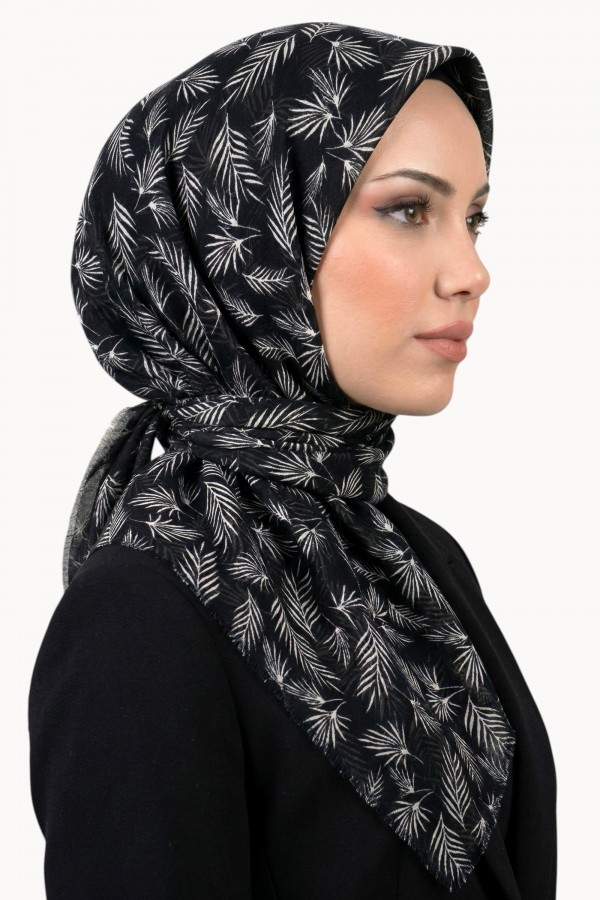 Desenli Flamlı Eşarp 6503-3